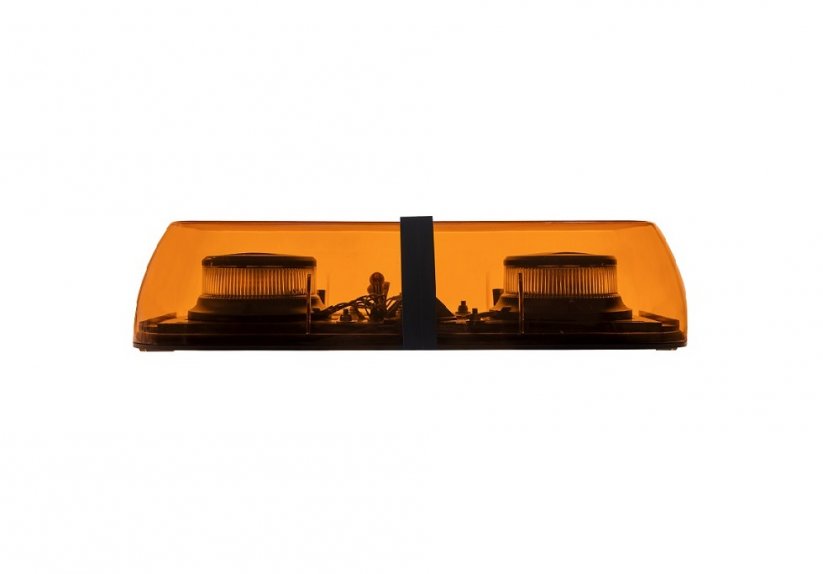 Orange LED lightbar mini Optima Eco90, length 40cm, height 9cm, 12/24V, R65 by P.P.H. STROBOS-FB
