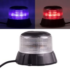 Robust blue-red LED beacon, black aluminium, 48W, EMC R10