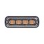 Warning light 4x4W LED, 12-24V, orange, ECE R65