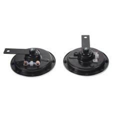 Disc horn (high and low tone), chrome, 120mm, 12V