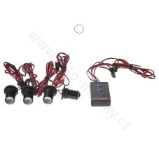 4x LED stroboskop bílý 12V, 4X LED 1W