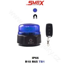 AKU LED beacon, 36xLED blue, remote control, magnet, ECE R65