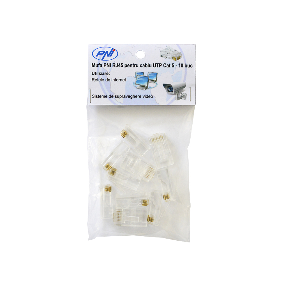 RJ45 connector for Cat 5 UTP cable, 10 pcs :: Warning lights for cars