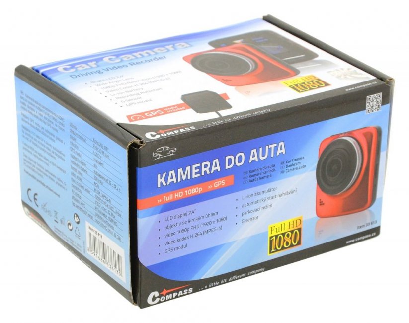 Car Camera Full HD 2.4" red GPS