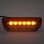 Warning light orange 6x2W + work light, 12-24V, red, ECE R65