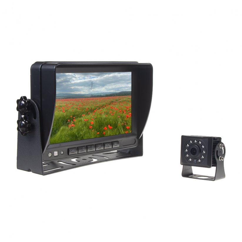 Set monitor 7" with 2 x 4PIN input, camera, 15m cable