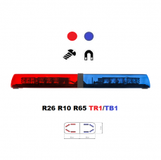 LED majáková rampa Optima 60 60cm, Červeno-modrá, EHK R65