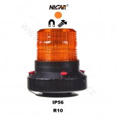 AKU LED maják, 60x0,5W, oranžový, magnetické alebo pevné uchytenie