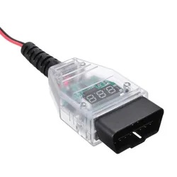OBD cable for backing up the vehicle's power supply