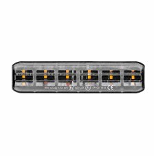 PREDATOR flexible amber warning light, 6x 3 W LED, 12-24 V, ECE R65
