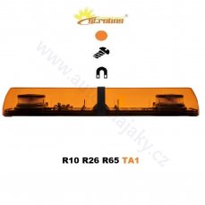 Oranžová LED majáková mini rampa Optima Eco90, délky 60cm, výšky 9cm, 12/24V, R65 od výrobce P.P.H. STROBOS