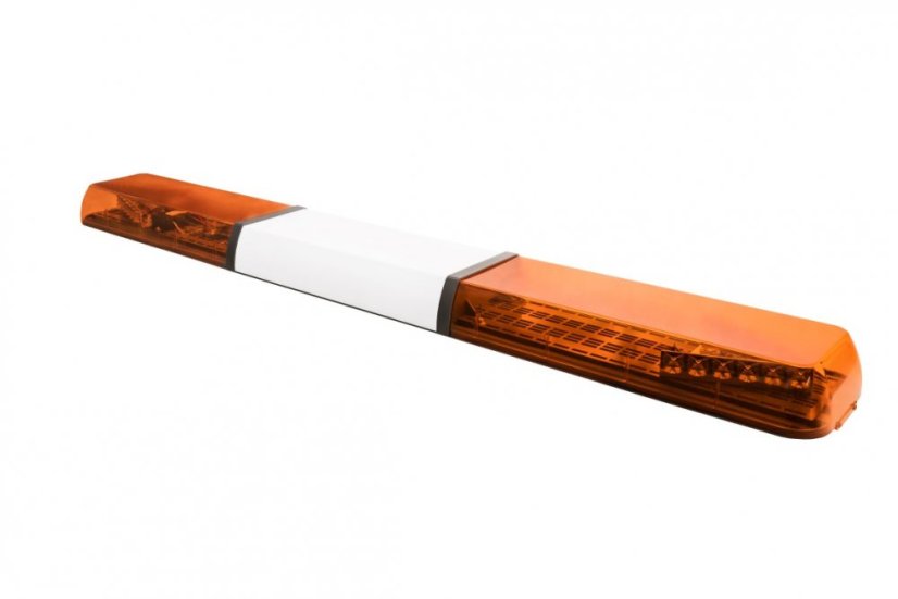 LED majáková rampa Optima 90 160cm, Oranžová, bílý střed, EHK R65 - Barva: Oranžová, Bílý střed: Ano, Kryt: Barevný, LED moduly: 4ml