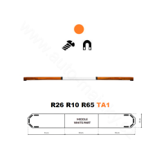 LED svetelná rampa Montana 160cm, Oranžová, EHK R65