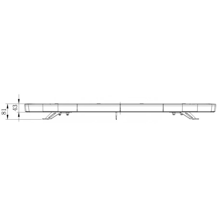 LED rampa 980 mm, oranžová, 12/24 V, ECE R65