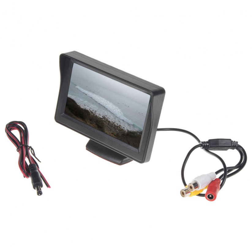 LCD monitor 4,3" black on dashboard
