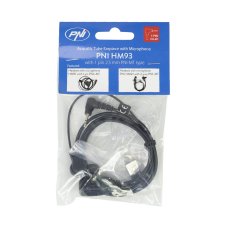 Sluchátka s mikrofonem a akustickou trubicí PNI HM93, s 1 pinem 2,5 mm PNI-MT, černá