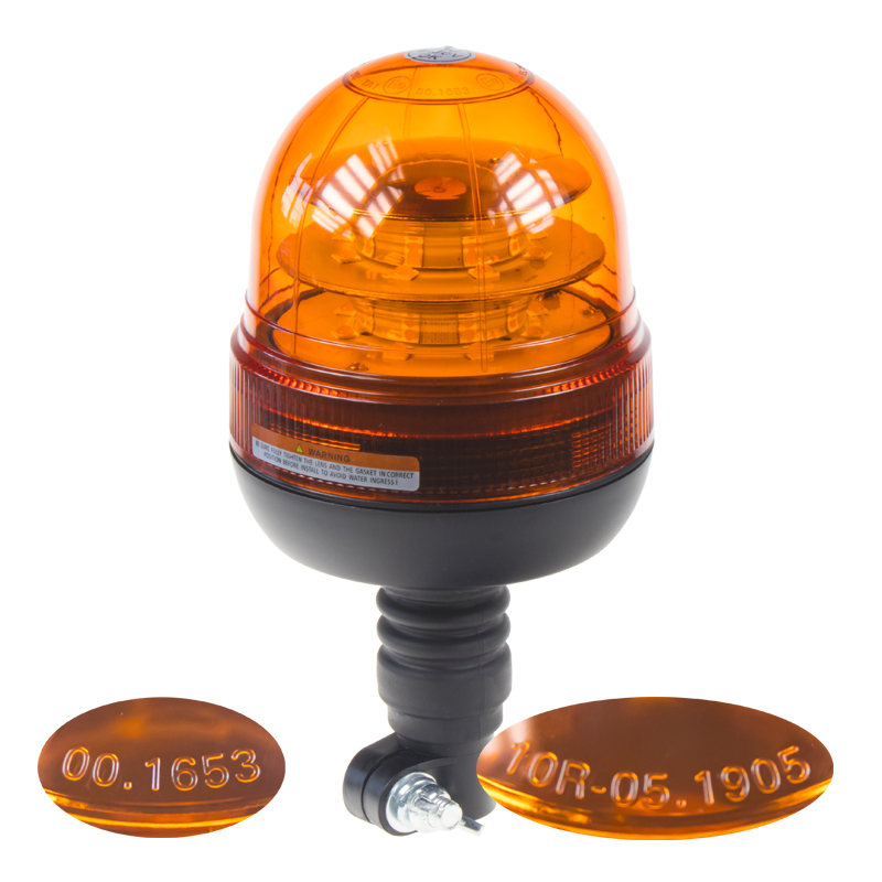 Iný pohľad na oranžový LED maják wl84hr od výrobca YL