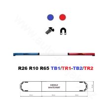 LED svetelná rampa Montana 140cm, Modro-červená, EHK R65