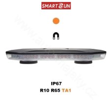 Mini LED light bar, orange, 10–30 V, ECE R65, magnetic mount