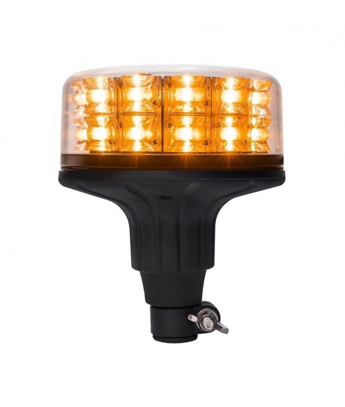 LED maják oranžový 12/24V, montáž na držiakt, 24x LED 3W, R65