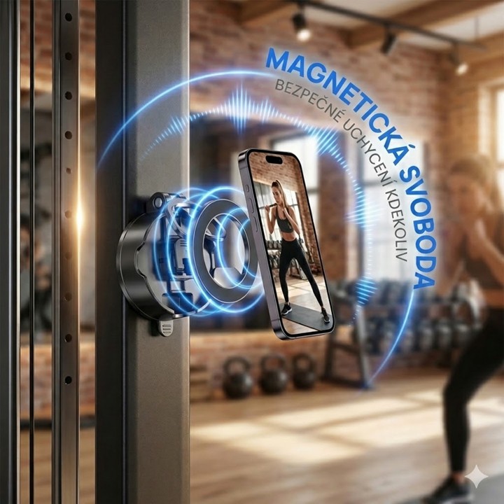 Magnetický držák telefonu s vakuovou přísavkou r-16V