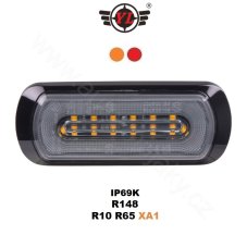 Poziční a výstražné LED světlo vnější, oranžové, červené 12-24V, ECE R65