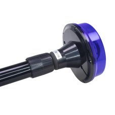 LED beacon, 12V, 6 x 1W blue with telescopic pole for motorcycle