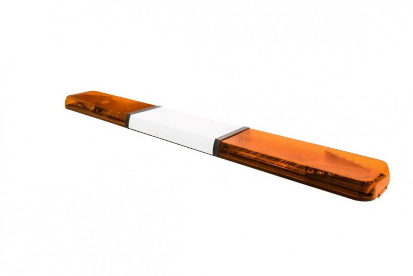 LED majáková rampa Optima 60 160cm, Oranžová, bílý střed, EHK R65 - Barva: Oranžová, Bílý střed: Ano, Kryt: Barevný, LED moduly: 4ml