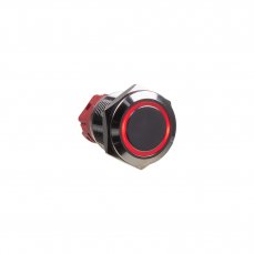 Round metal switch, red backlight