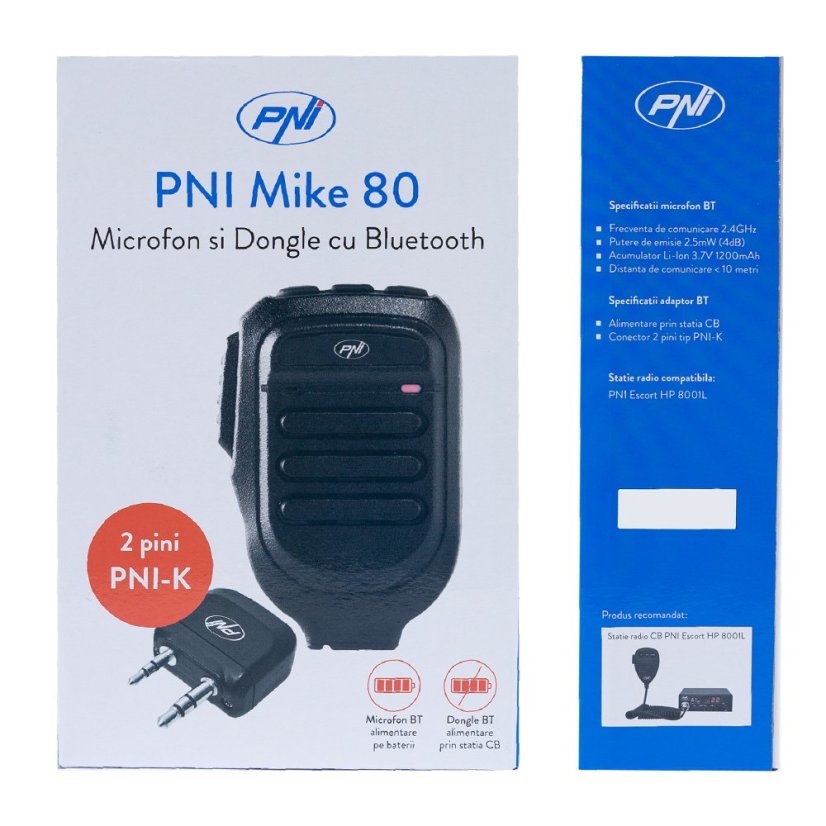 Mikrofon a dongle s Bluetooth, dvoukanálový, kompatibilní s PNI HP 8001L