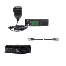 Sada rádiové stanice PNI Escort HP 9500 CB, zesilovač RX-TX KL203P, AM-FM-SSB, 100W, 12V a kabel PNI R50