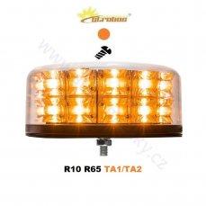 LED maják oranžový 12/24V, pevná montáž, 24x LED 3W, R65