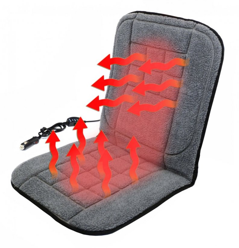 Vyhrievaný poťah sedadla s termostatom 12V TEDDY vpredu