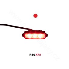 MINI PREDATOR 3x1W LED, 12-24V, červený, ECE R10