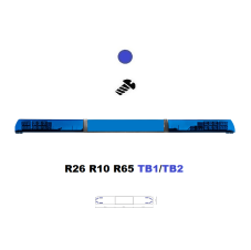 LED svetelná rampa Optima 90/2P 160cm, Modrá, EHK R65