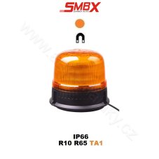 LED maják, 12-24V, 24xLED oranžový, magnet, ECE R65