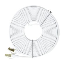 Plochý sieťový kábel S/STP CAT8, 2 x RJ45, 10 m, biely