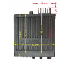 Kit Radio CB President TAYLOR IV ASC + CB Antenna PNI ML70, length 70cm, 26-30MHz, 200W