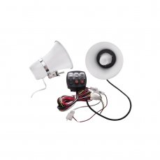 Výstražný vodeodolný systém so 3 nahratými zvukmi sirény, bulhorn a možnosťou použitia hovoreného slova.