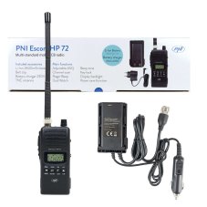 CB PNI Escort HP 72 radio station package with 12V-24V power adapter and external antenna