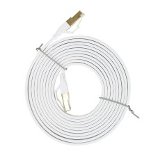 Plochý sieťový kábel S/STP CAT8, 2 x RJ45, 3 m, biely