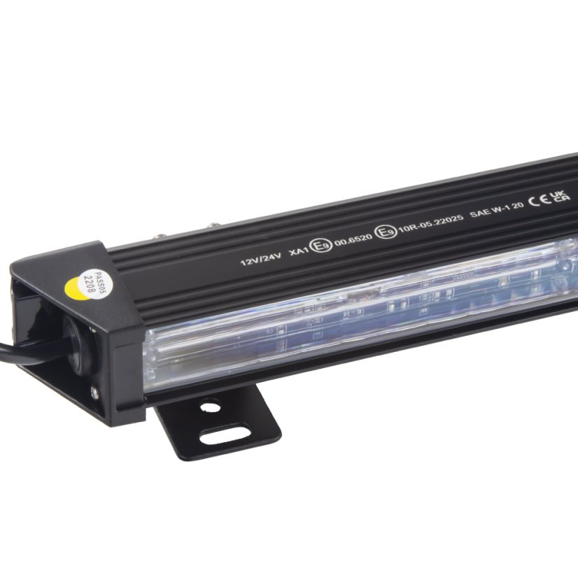LED alej voděodolná (IP67) 12-24V, 72x LED 1W, oranžová 1204mm, d.o.
