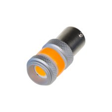 LED BA15s oranžová, COB 360⁰, 9-60V, 12W