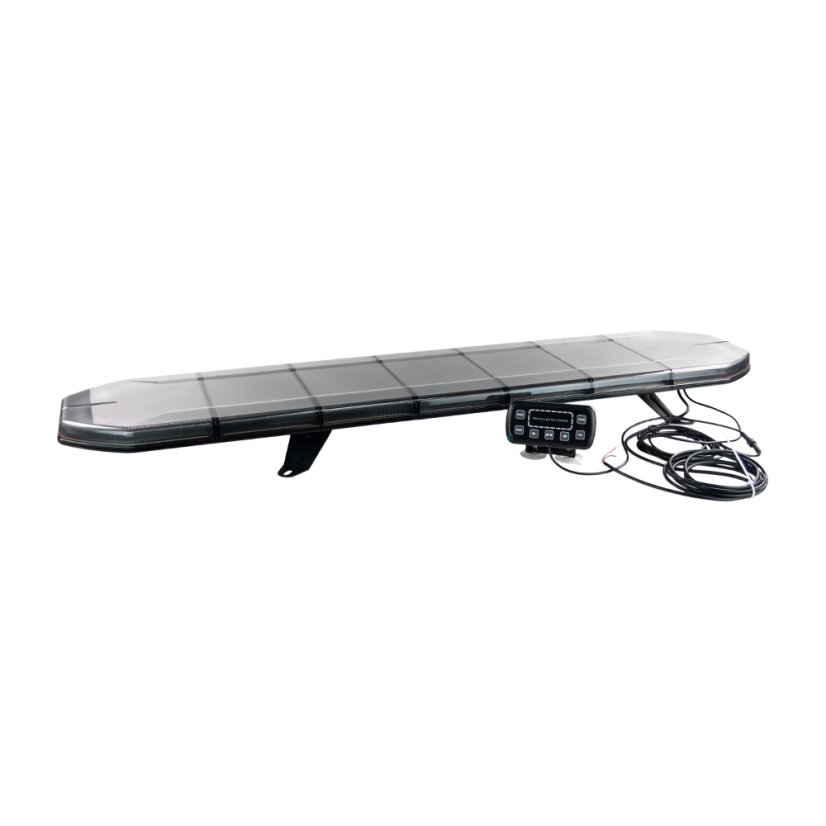 LED rampa 1200mm, oranžová, 12-24V, ECE R65, ovladač s kontrolou zvoleného režimu