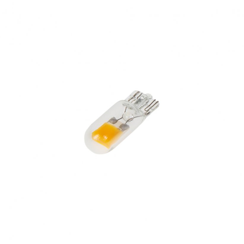 COB LED T10 teplá biela, 12V, celosklenená