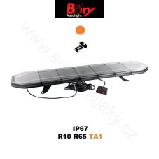 LED svetelná rampa 1200mm, oranžová, 12-24V, ECE R65, ovládač s kontrolou zvoleného režimu