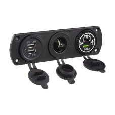 Trojitá zásuvka do panelu CL, 3x USB-A + 1x USB-C nabíjačka