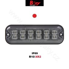 PREDATOR 12x4W LED, 12-24V, červený, ECE R10