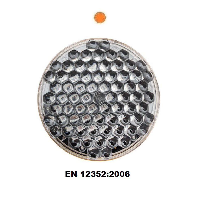 Oranžové LED výstražné svetlo naprogramované