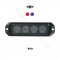 PREDATOR 4x3W LED, 12-24V, blue-red, R10